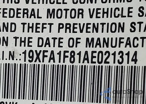 2010 Honda Civic Ex from USA, damaged, VIN 19XFA1F81AE021314